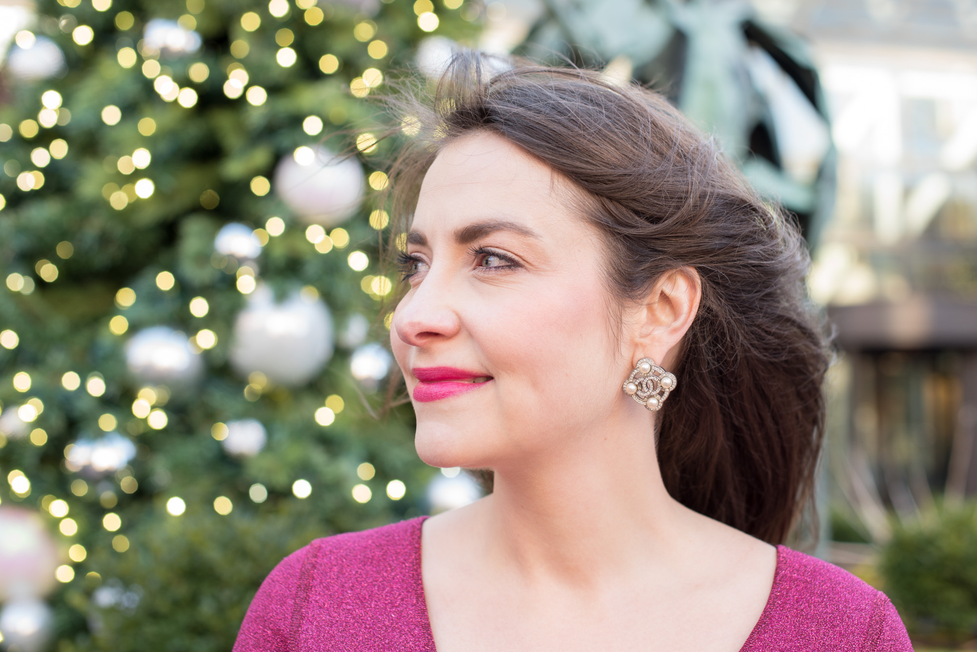 chanel rhinestone earrings, the-alyst.com
